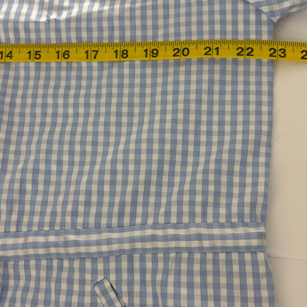 Chico's Light Blue Gingham Utility Jacket Size 2 - Picture 13 of 13